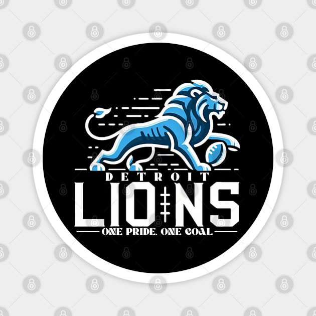 detroit lions one pride one goal Magnet by AOAOCreation